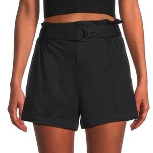 black noir shorts
